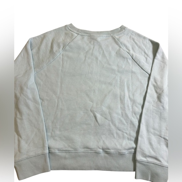 NWT J.CREW Holiday Dove Heart Paix et Amour Graphic Sweatshirt Light Blue M - Picture 6 of 12